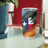 Custom Texas Flag Tumbler Cup with Ripped Effect and Fish Scale Pattern - Wonder Print Shop