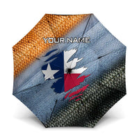 Custom Texas Flag Umbrella with Ripped Effect and Fish Scale Pattern - Wonder Print Shop