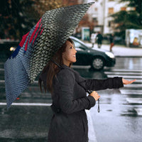 Custom Texas Flag Umbrella with Ripped Effect and Fish Scale Pattern - Wonder Print Shop
