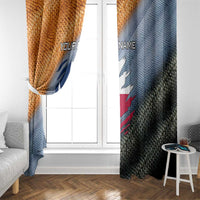Custom Texas Flag Window Curtain with Ripped Effect and Fish Scale Pattern - Wonder Print Shop