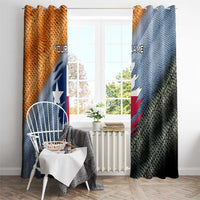 Custom Texas Flag Window Curtain with Ripped Effect and Fish Scale Pattern - Wonder Print Shop