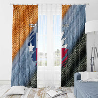 Custom Texas Flag Window Curtain with Ripped Effect and Fish Scale Pattern - Wonder Print Shop