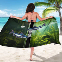 Catfish Fishing Sarong with Underwater River Scene and Green Aquatic Pattern - Wonder Print Shop