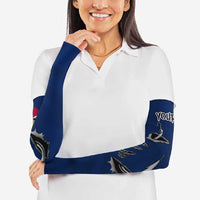 Custom Fishing Hook Arm Sleeves with Colorado Flag Theme and Blue White Graphic Pattern - Wonder Print Shop