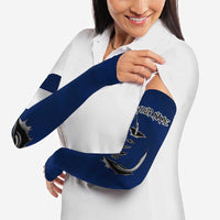 Custom Fishing Hook Arm Sleeves with Colorado Flag Theme and Blue White Graphic Pattern - Wonder Print Shop