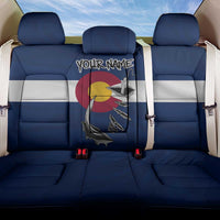 Custom Fishing Hook Back Car Seat Cover with Colorado Flag Theme and Blue White Graphic Pattern - Wonder Print Shop