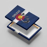 Custom Fishing Hook Canvas Wall Art with Colorado Flag Theme and Blue White Graphic Pattern - Wonder Print Shop