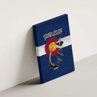 Custom Fishing Hook Canvas Wall Art with Colorado Flag Theme and Blue White Graphic Pattern - Wonder Print Shop