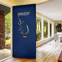 Custom Fishing Hook Door Cover with Colorado Flag Theme and Blue White Graphic Pattern - Wonder Print Shop