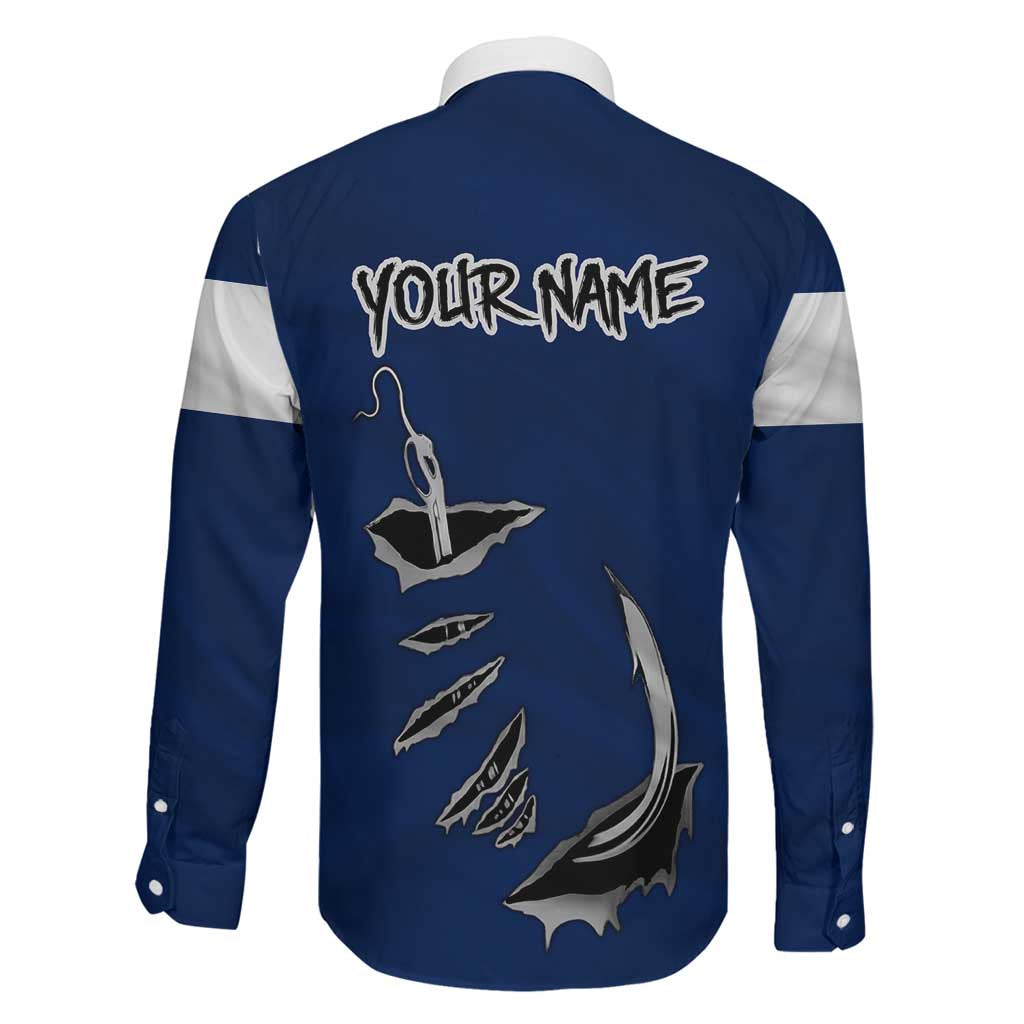 Custom Fishing Hook Family Matching Mermaid Dress and Hawaiian Shirt with Colorado Flag Theme and Blue White Graphic Pattern - Wonder Print Shop