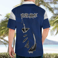 Custom Fishing Hook Hawaiian Shirt with Colorado Flag Theme and Blue White Graphic Pattern - Wonder Print Shop
