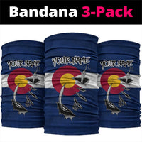 Custom Fishing Hook Neck Gaiter with Colorado Flag Theme and Blue White Graphic Pattern - Wonder Print Shop