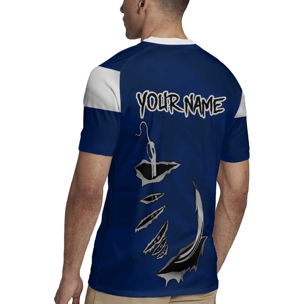 Custom Fishing Hook Rugby Jersey with Colorado Flag Theme and Blue White Graphic Pattern - Wonder Print Shop