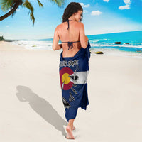Custom Fishing Hook Sarong with Colorado Flag Theme and Blue White Graphic Pattern - Wonder Print Shop