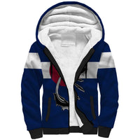 Custom Fishing Hook Sherpa Hoodie with Colorado Flag Theme and Blue White Graphic Pattern - Wonder Print Shop