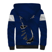 Custom Fishing Hook Sherpa Hoodie with Colorado Flag Theme and Blue White Graphic Pattern - Wonder Print Shop
