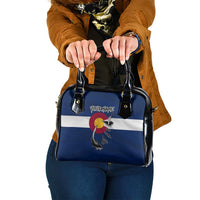 Custom Fishing Hook Shoulder Handbag with Colorado Flag Theme and Blue White Graphic Pattern - Wonder Print Shop