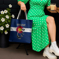 Custom Fishing Hook Tote Bag with Colorado Flag Theme and Blue White Graphic Pattern - Wonder Print Shop