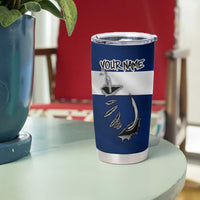 Custom Fishing Hook Tumbler Cup with Colorado Flag Theme and Blue White Graphic Pattern - Wonder Print Shop