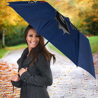 Custom Fishing Hook Umbrella with Colorado Flag Theme and Blue White Graphic Pattern - Wonder Print Shop