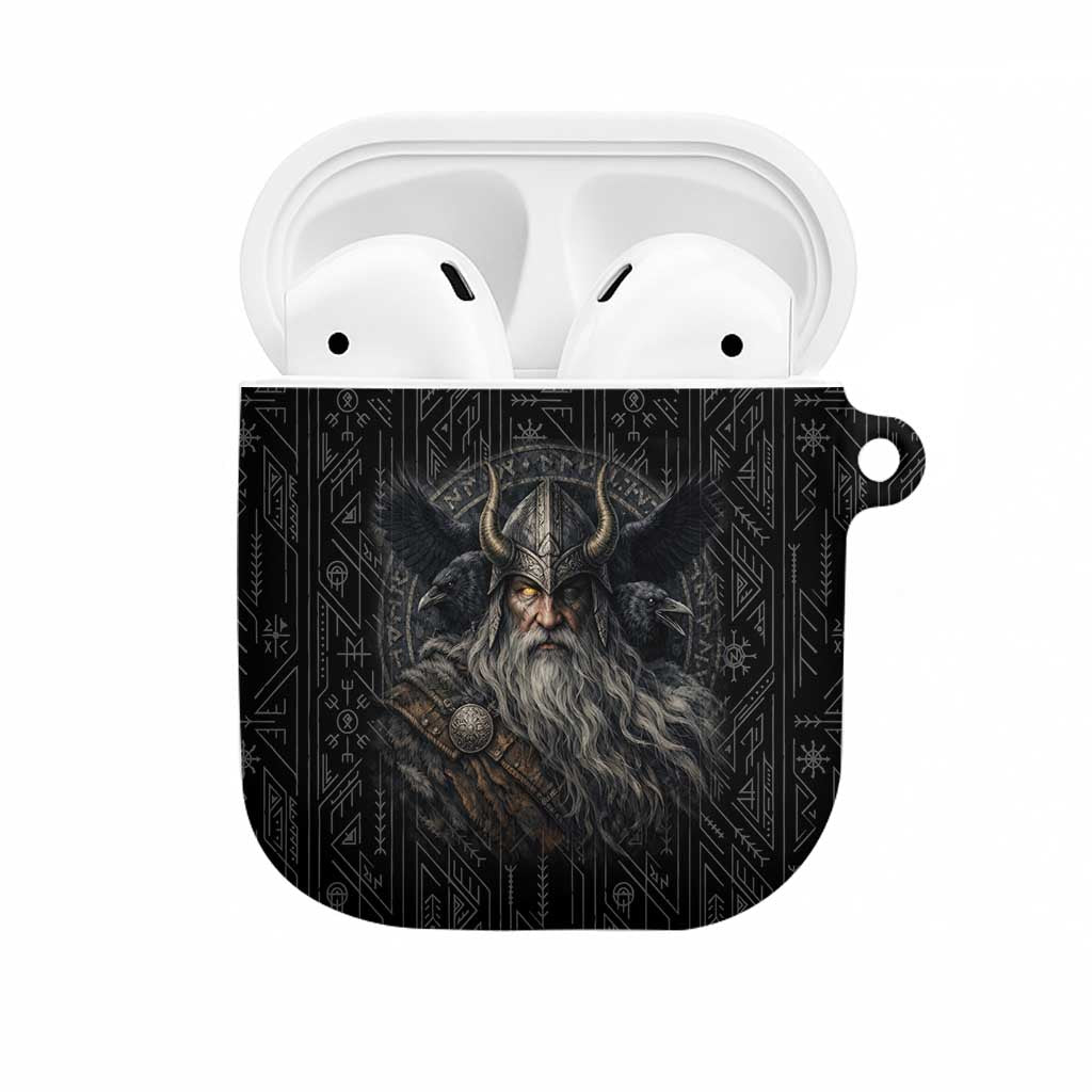 Vikings Odin AirPods Case with Viking Runes and Ravens Norse Mythology - Wonder Print Shop