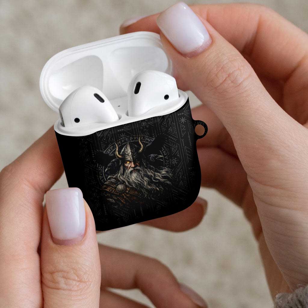 Vikings Odin AirPods Case with Viking Runes and Ravens Norse Mythology - Wonder Print Shop