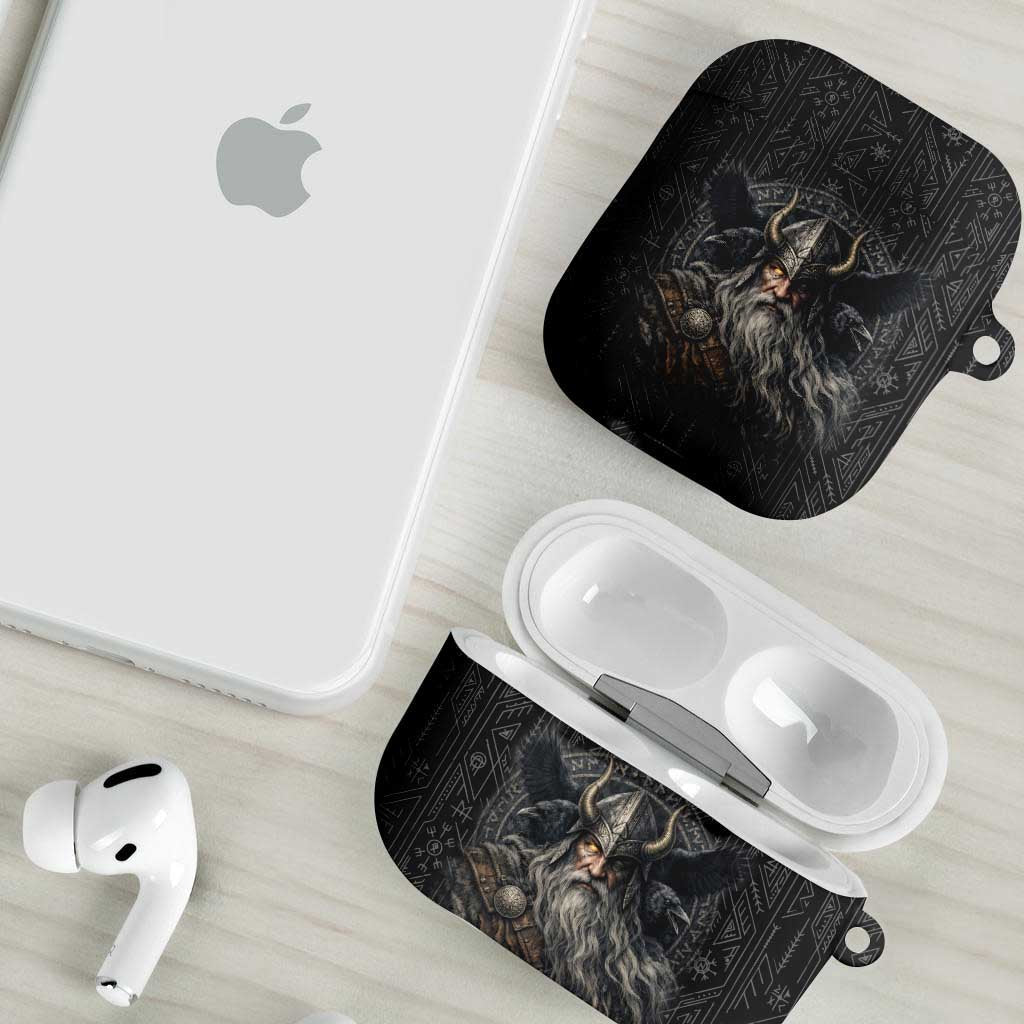 Vikings Odin AirPods Case with Viking Runes and Ravens Norse Mythology - Wonder Print Shop
