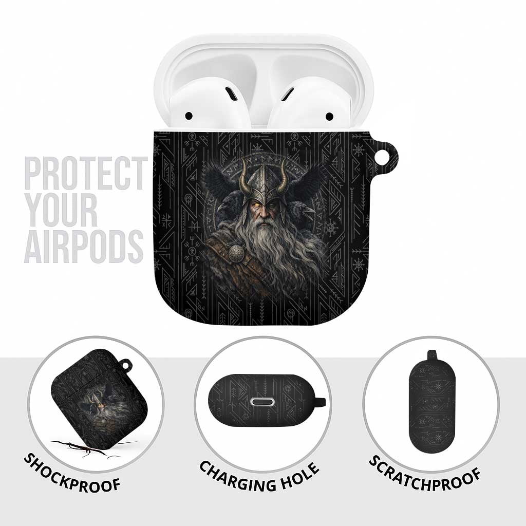 Vikings Odin AirPods Case with Viking Runes and Ravens Norse Mythology - Wonder Print Shop