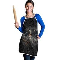 Vikings Odin Apron with Viking Runes and Ravens Norse Mythology - Wonder Print Shop