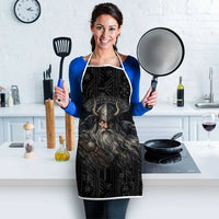 Vikings Odin Apron with Viking Runes and Ravens Norse Mythology - Wonder Print Shop