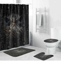 Vikings Odin Bathroom Set with Viking Runes and Ravens Norse Mythology - Wonder Print Shop