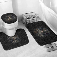 Vikings Odin Bathroom Set with Viking Runes and Ravens Norse Mythology - Wonder Print Shop