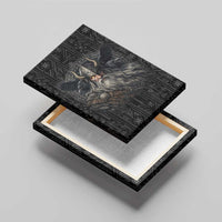 Vikings Odin Canvas Wall Art with Viking Runes and Ravens Norse Mythology - Wonder Print Shop