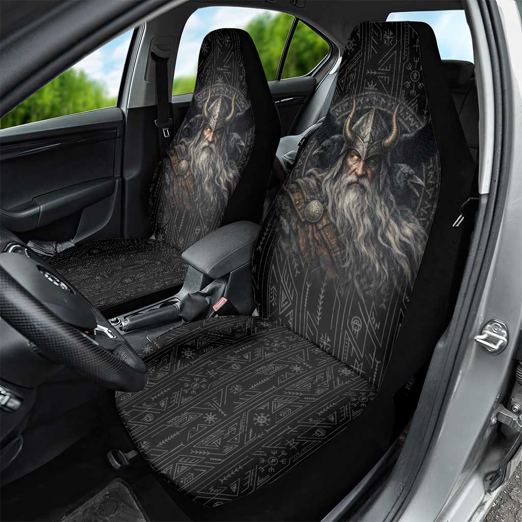 Vikings Odin Car Seat Cover with Viking Runes and Ravens Norse Mythology - Wonder Print Shop