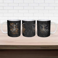 Vikings Odin Ceramic Mug with Viking Runes and Ravens Norse Mythology - Wonder Print Shop