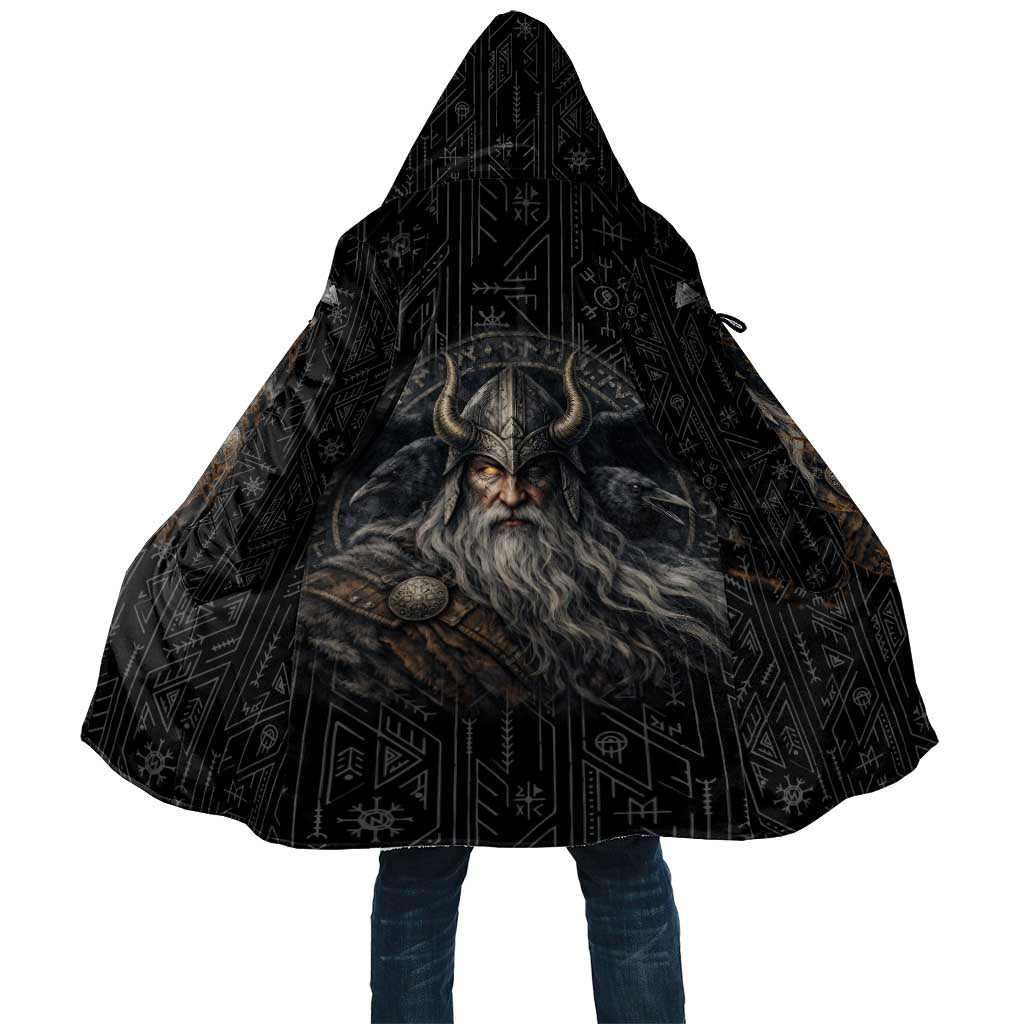 Vikings Odin Cloak with Viking Runes and Ravens Norse Mythology - Wonder Print Shop