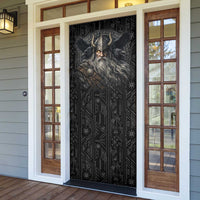 Vikings Odin Door Cover with Viking Runes and Ravens Norse Mythology - Wonder Print Shop