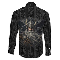 Vikings Odin Family Matching Off Shoulder Maxi Dress and Hawaiian Shirt with Viking Runes and Ravens Norse Mythology - Wonder Print Shop