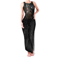 Vikings Odin Family Matching Tank Maxi Dress and Hawaiian Shirt with Viking Runes and Ravens Norse Mythology - Wonder Print Shop