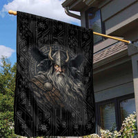 Vikings Odin Garden Flag with Viking Runes and Ravens Norse Mythology - Wonder Print Shop