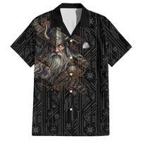 Vikings Odin Hawaiian Shirt with Viking Runes and Ravens Norse Mythology - Wonder Print Shop