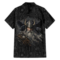Vikings Odin Hawaiian Shirt with Viking Runes and Ravens Norse Mythology - Wonder Print Shop