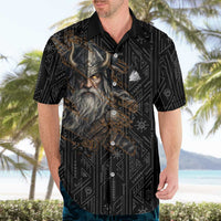 Vikings Odin Hawaiian Shirt with Viking Runes and Ravens Norse Mythology - Wonder Print Shop