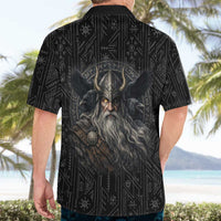Vikings Odin Hawaiian Shirt with Viking Runes and Ravens Norse Mythology - Wonder Print Shop