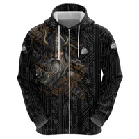 Vikings Odin Hoodie with Viking Runes and Ravens Norse Mythology - Wonder Print Shop