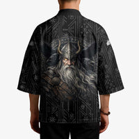 Vikings Odin Kimono with Viking Runes and Ravens Norse Mythology - Wonder Print Shop