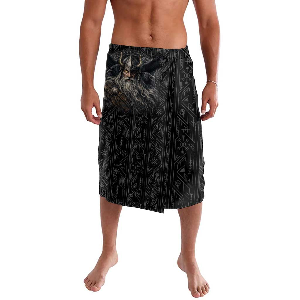 Vikings Odin Lavalava with Viking Runes and Ravens Norse Mythology - Wonder Print Shop