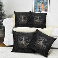 Vikings Odin Pillow Cover with Viking Runes and Ravens Norse Mythology - Wonder Print Shop