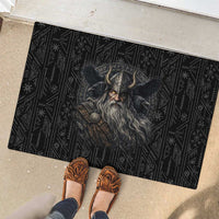 Vikings Odin Rubber Doormat with Viking Runes and Ravens Norse Mythology - Wonder Print Shop