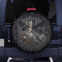 Vikings Odin Spare Tire Cover with Viking Runes and Ravens Norse Mythology - Wonder Print Shop